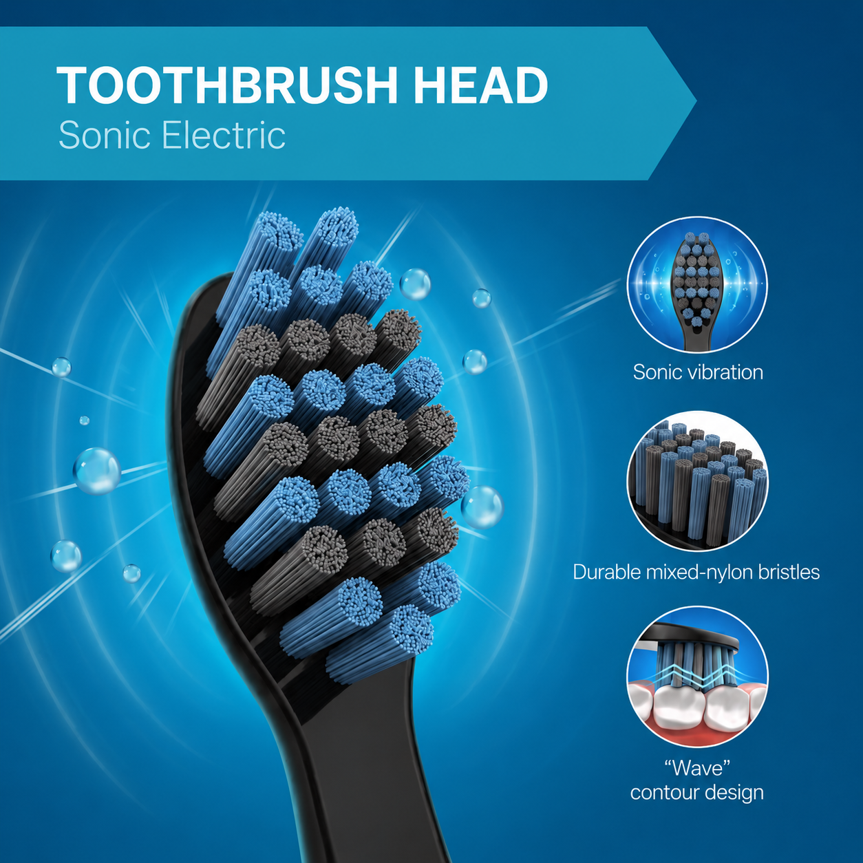 Têtes de brosse de rechange pour brosse à dents électrique – Set de 5